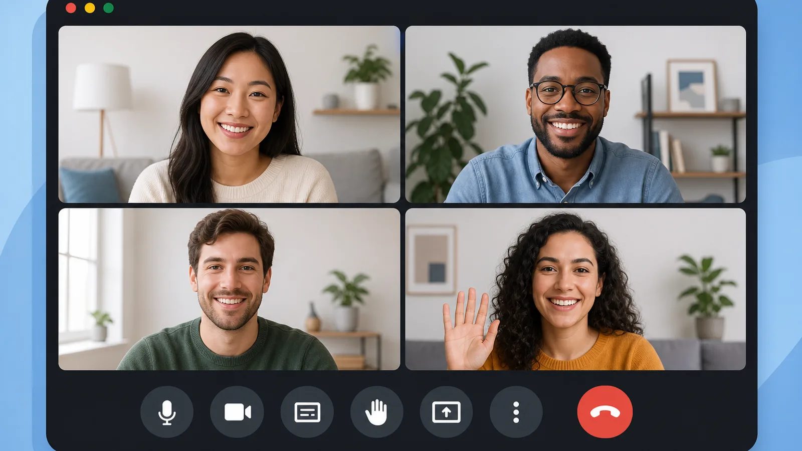 Giao diện Google Meet trên máy tính với nút Ghi chú cho tôi ở thanh công cụ cuộc họp