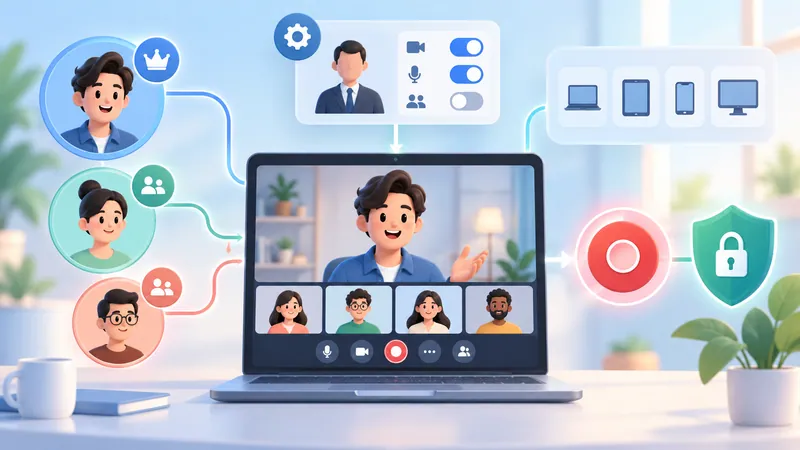 Host, co-host, and participant roles, admin settings, and supported devices that decide whether the Google Meet record button appears