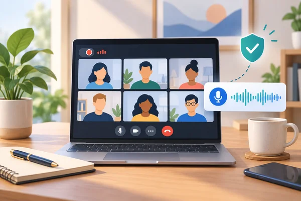 Cách ghi Google Meet năm 2026: Có tiếng, đúng quyền