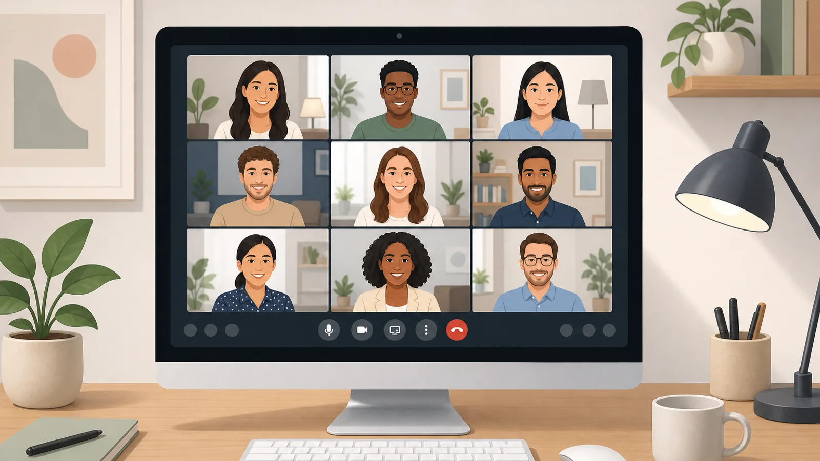Giao diện Google Meet trên máy tính với menu tùy chọn mở ra và hiển thị mục Bản chép lời