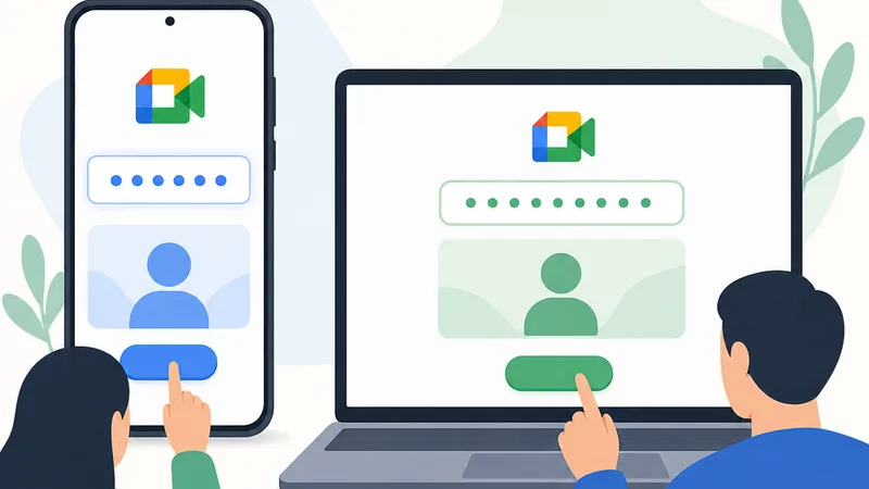 Giao diện Google Meet hiển thị ô nhập mã cuộc họp
