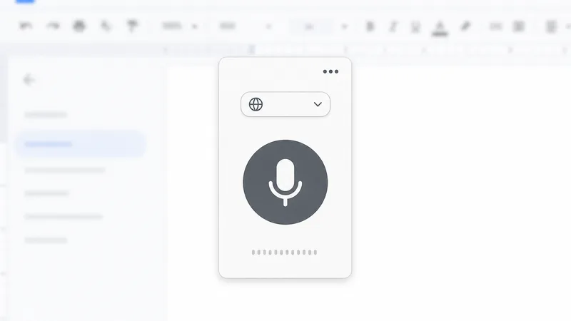 Biểu tượng microphone của Google Docs Voice Typing